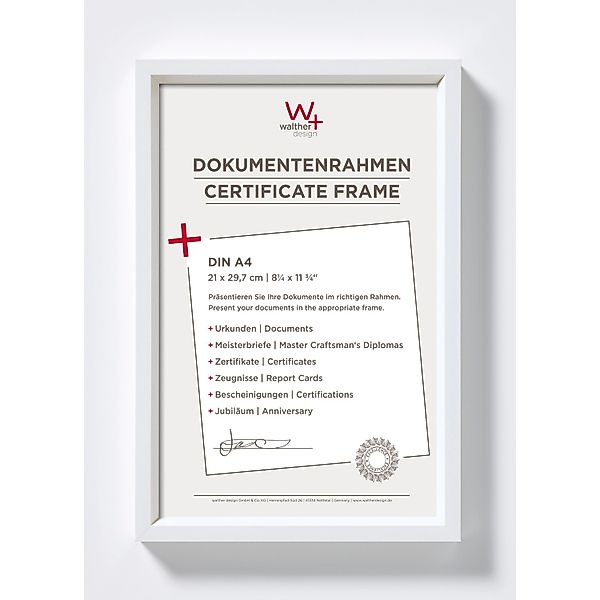 walther design Steel Style Kunststoff Bilderrahmen  21x29,7 cm Weiss günstig online kaufen