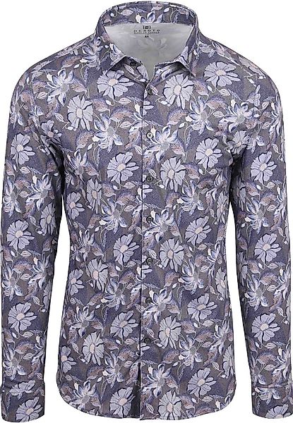 DESOTO Hemd Timeless Elegance Druck Blumen Blau  - Größe XL günstig online kaufen