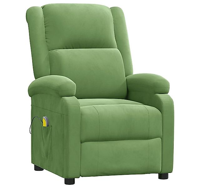 vidaXL Massagesessel Massagesessel Hellgrün Samt (1-St) günstig online kaufen