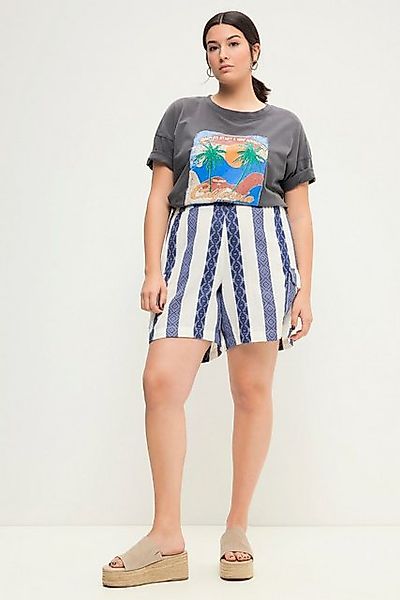 Studio Untold Jeansshorts Shorts Wide Legs HighWaist Streifen Elastikbund günstig online kaufen