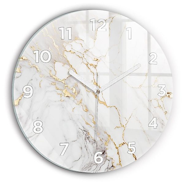 Tulup Wanduhr Glasuhr Marmor Dekorative Runde günstig online kaufen