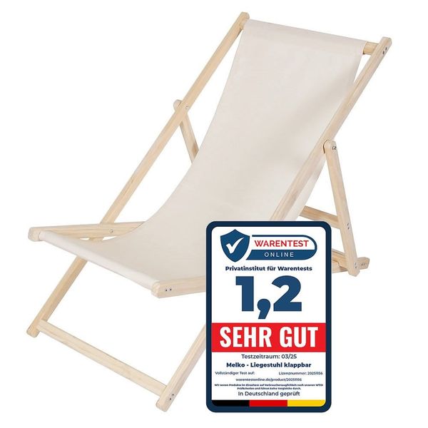 Melko Gartenstuhl Strandliege Liegestuhl Gartenliege Holz günstig online kaufen