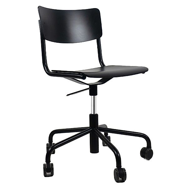 THONET S 43 DR | Drehsessel | Buche schwarz gebeizt | Rollen und Gestell sc günstig online kaufen