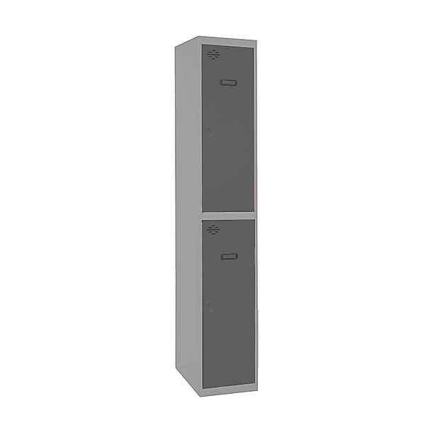 PROREGAL Spind AMEGO HxBxT 180 x 30 x 50 cm 2 Abteile Grundmodul Grau-Anthr günstig online kaufen