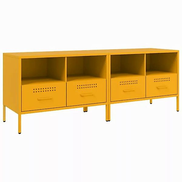 vidaXL TV-Schrank TV-Schränke 2 Stk. Senfgelb 68x39x50,5 cm Stahl (2-St) günstig online kaufen