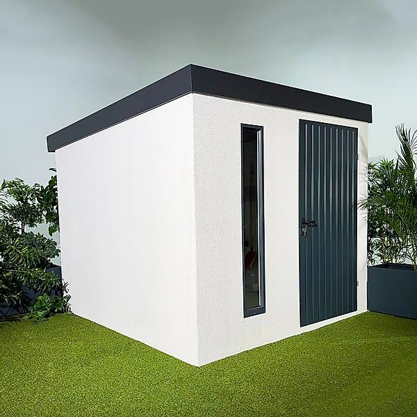 Amazing Spaces Gartenhaus Urban One Typ 1 Weiß 290 cm x 298 cm günstig online kaufen