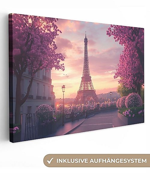 OneMillionCanvasses® Leinwandbild Eiffelturm - Paris - Rosa, Fotodruck (1 S günstig online kaufen
