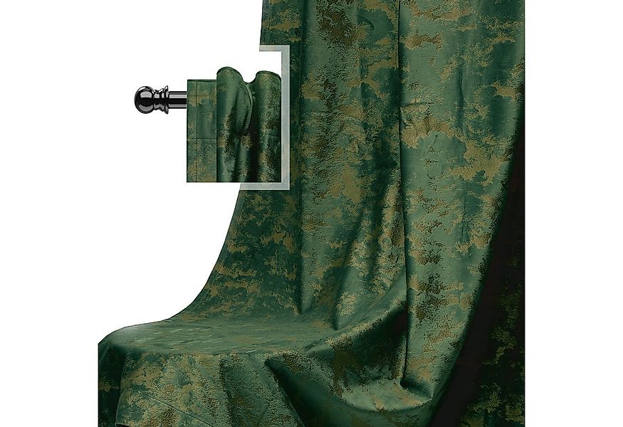 BTTO V&G Verdunkelungsvorhang Gardinen-Sets 2St, Samt Multifunktionsband mi günstig online kaufen