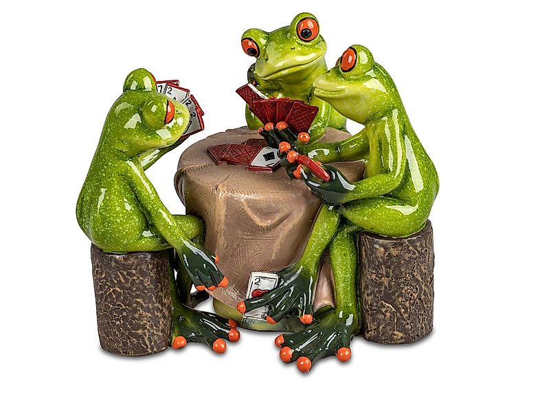 formano Dekofigur Frosch Skatspieler aus Froschhausen Kartenspiel Froschgru günstig online kaufen
