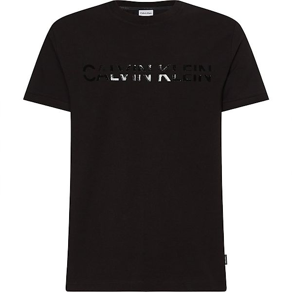 Calvin Klein Matt Shine Split Logo Kurzärmeliges T-shirt M Ck Black günstig online kaufen
