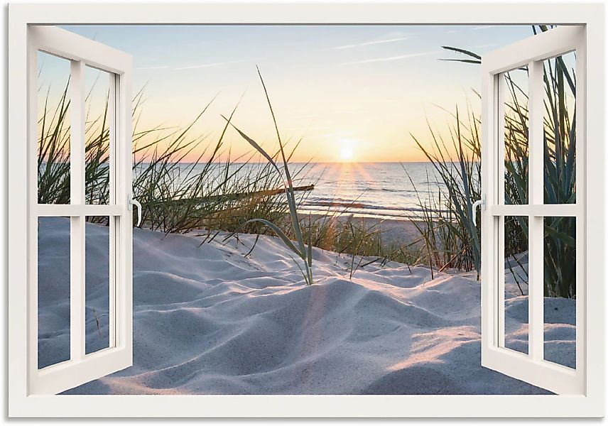 Artland Wandbild "Ostseestrand durchs Fenster" Meer Bilder 1 Stk. tlg. als günstig online kaufen