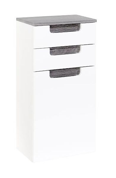 Unterschrank 40 Siena von Held Möbel Weiss Hgl / Eiche Rauchsilber günstig online kaufen