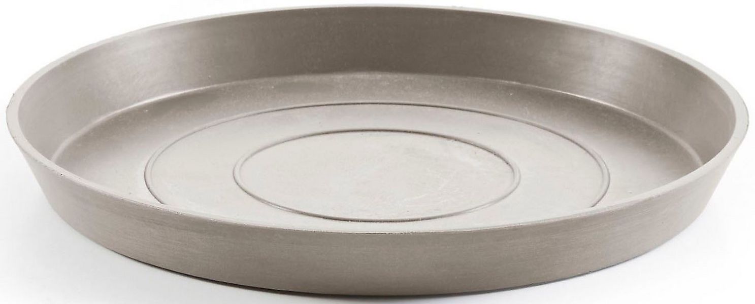 ECOPOTS Blumentopfuntersetzer ROUND SAUCER Taupe, BxTxH: 36,5x36,5x3,5 cm günstig online kaufen