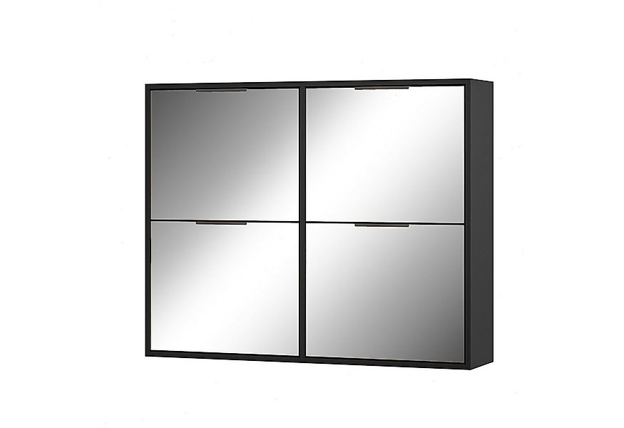 UEV Schuhschrank mit 4 Klappen Spiegelschuhschrank schmal Schuhkipper Schuh günstig online kaufen