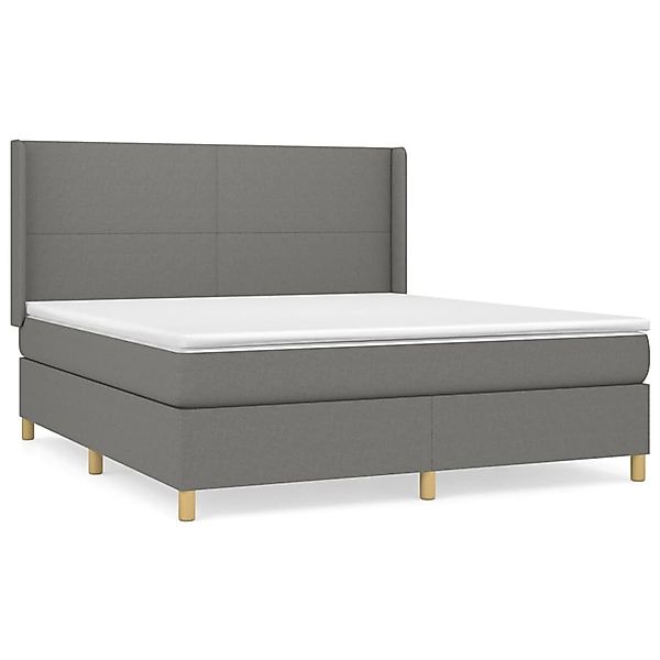vidaXL Boxspringbett mit Matratze Dunkelgrau 180x200 cm Stoff1388885 günstig online kaufen