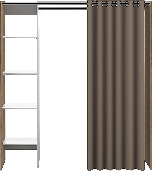 TemaHome Kleiderschrank Tom ausziehbarer Kleiderschrank, Vorhang günstig online kaufen