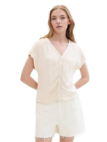 TOM TAILOR Denim Kurzarmbluse mit Knopfleiste günstig online kaufen