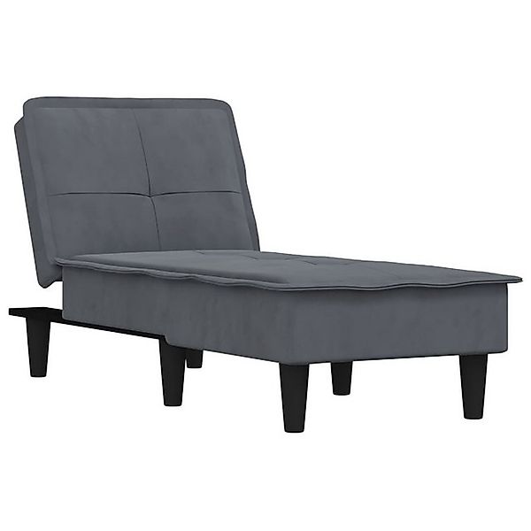 vidaXL Chaiselongue, Liegesofa Dunkelgrau Samt günstig online kaufen