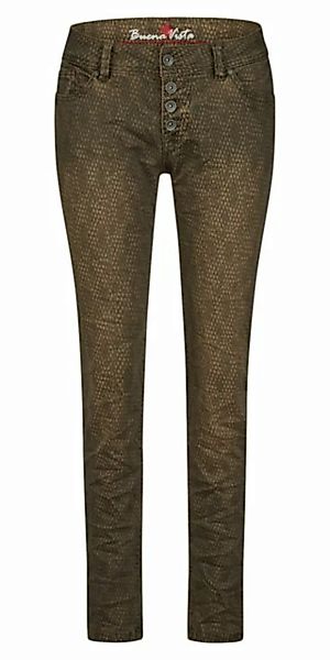 Buena Vista Skinny-fit-Jeans Malibu S cropped stretch twill green croco günstig online kaufen