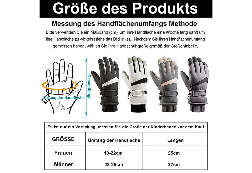 BTTO Skihandschuhe Fahrrad Handschuhe Skihandschuhe für Männer und Frauen i günstig online kaufen