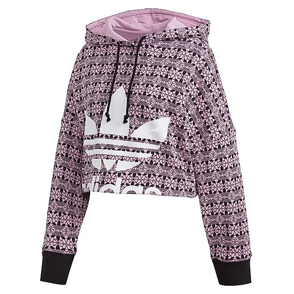 Adidas Originals All Over Print Cropped Kapuzenpullover 40 Magic Berry / Bl günstig online kaufen
