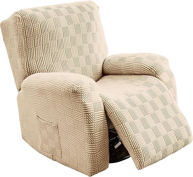 RWEUOQ Sesselhusse Relaxsessel Sesselbezug Stretchhusse, 4-Teilig günstig online kaufen