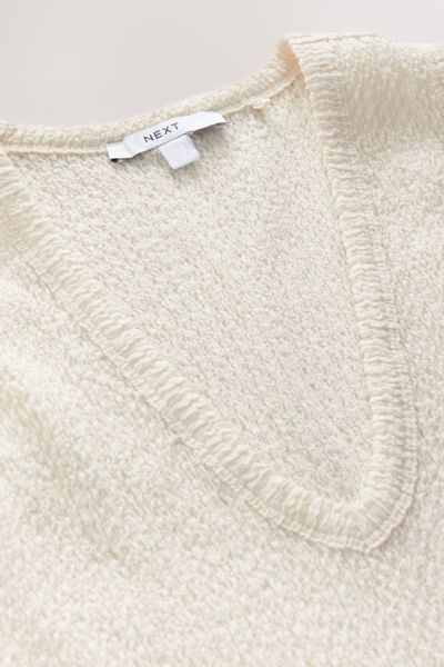 Next Trägertop Strukturiertes Tanktop mit V-Ausschnitt günstig online kaufen