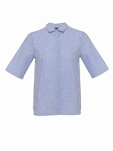 Freshlions Satinbluse Gestreiftes Hemd Blau M/L Ohne günstig online kaufen