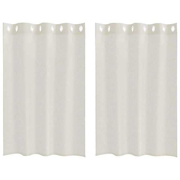 vidaXL Voile-Vorhänge 2 Stk Creme 140x140cm Polyester 4107987 günstig online kaufen