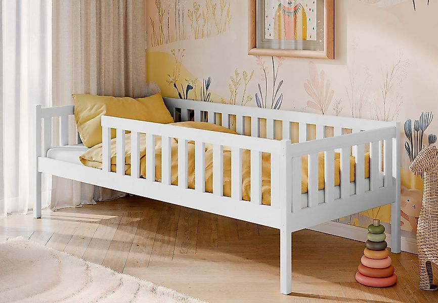 Kids Collective Kinderbett mit Rausfallschutz, Lattenrost und optionaler Ma günstig online kaufen