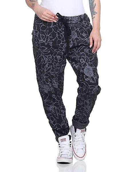Mississhop Chinohose Trendige Jogger-Hose mit Print günstig online kaufen