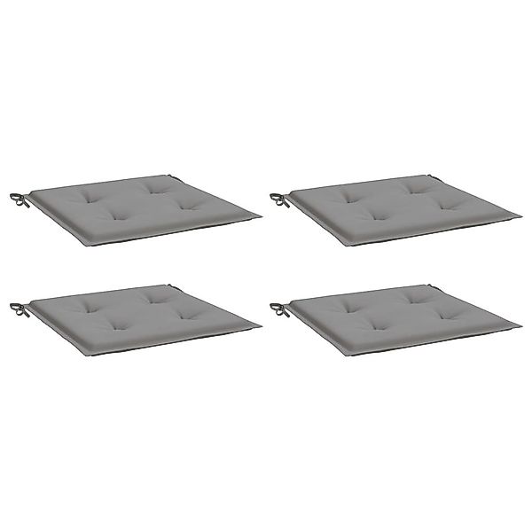 vidaXL Sitzauflage Gartenstuhl-Kissen 4 Stk. Grau günstig online kaufen