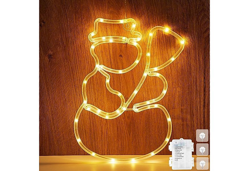 Rosnek Beleuchtetes Fensterbild Doppelseitig, 8 modi, Wasserdicht, für Weih günstig online kaufen