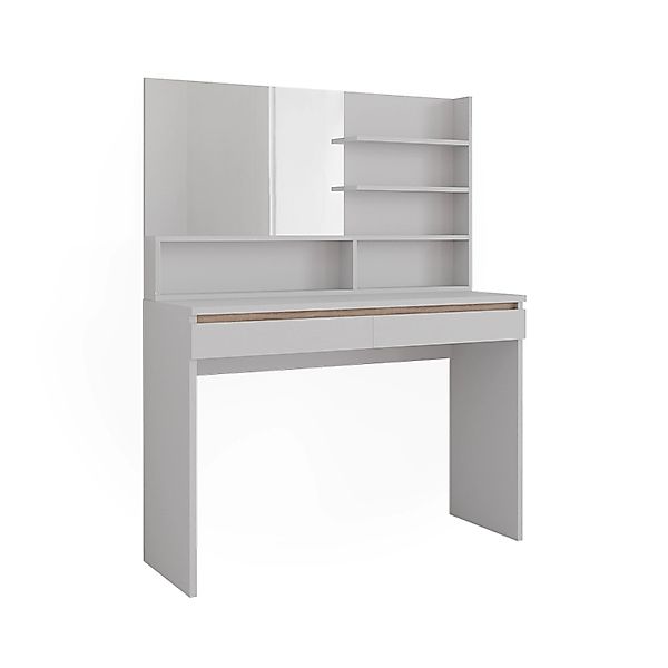 Vicco Schminktisch Emma Weiß 120 cm mit Spiegelregal günstig online kaufen