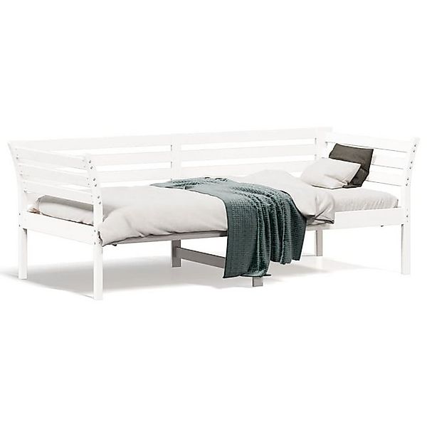 vidaXL Bett, Tagesbett Weiß 90x190 cm Massivholz Kiefer günstig online kaufen