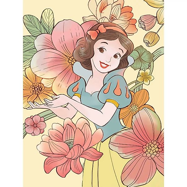 Komar Wandbild Snow White Flowers Disney B/L: ca. 30x40 cm günstig online kaufen