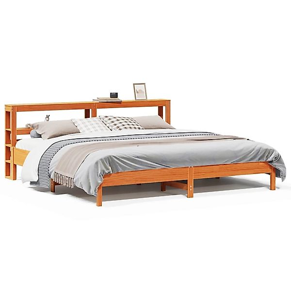 vidaXL Massivholzbett ohne Matratze Wachsbraun 200x200 Kiefernholz 3306137 günstig online kaufen