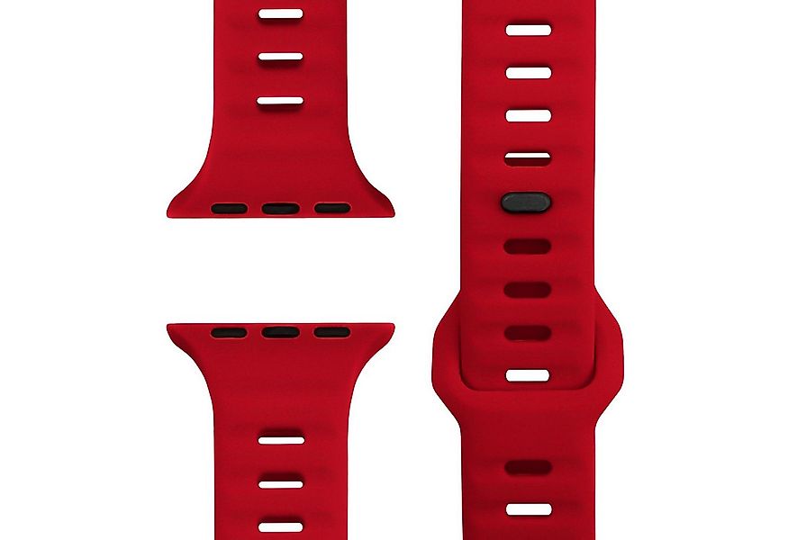 Nalia Smartwatch-Armband Apple Watch 49mm/46/45/44/42(Serie 1-3), Silikon E günstig online kaufen