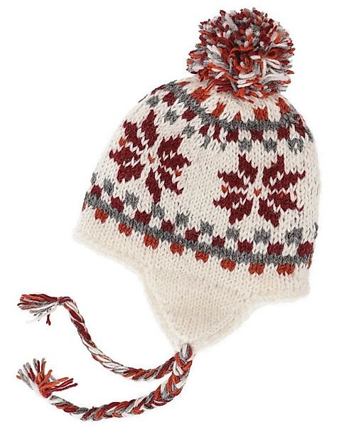 Guru-Shop Strickmütze Mütze mit Ohrenklappen und norwegischem Muster,.. günstig online kaufen