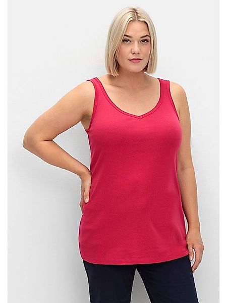 Sheego Tanktop Große Größen fein gerippte Shirtware günstig online kaufen