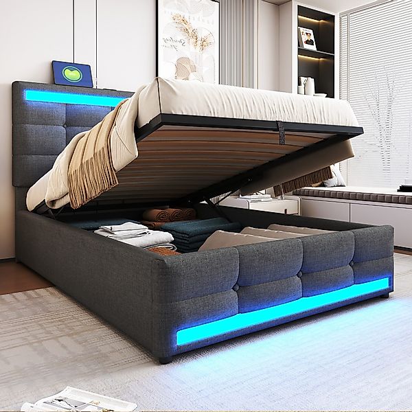 STILVORA Polsterbett 90×200 mit matratze&Stauraum,Kinderbett mit günstig online kaufen