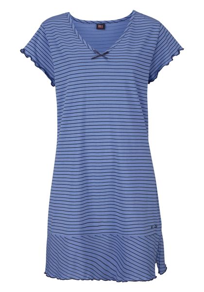 H.I.S Nachthemd in süßem Streifenlook mit Kräuselrändern günstig online kaufen