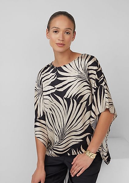 s.Oliver BLACK LABEL Langarmbluse Fließende Poncho-Bluse günstig online kaufen