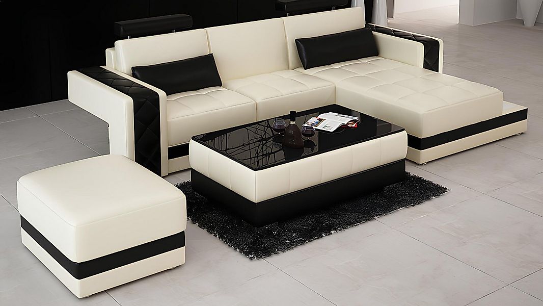 JVmoebel Ecksofa Wohnlandschaft Polster Ecke Eck Sofa mit USB Garnitur Land günstig online kaufen