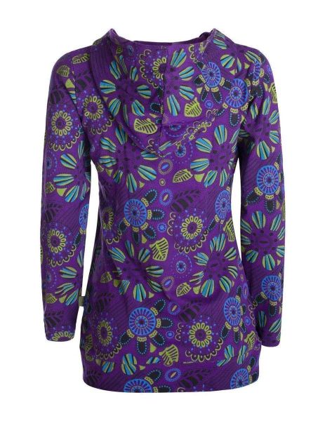 Vishes Kapuzenshirt Langarm Hoodie mit Blumen günstig online kaufen