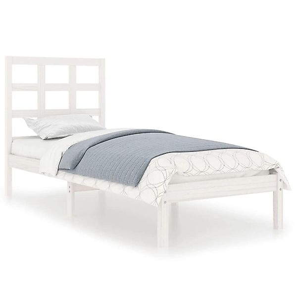 vidaXL Massivholzbett Weiß 90x190 cm 3FT Single1084137 günstig online kaufen