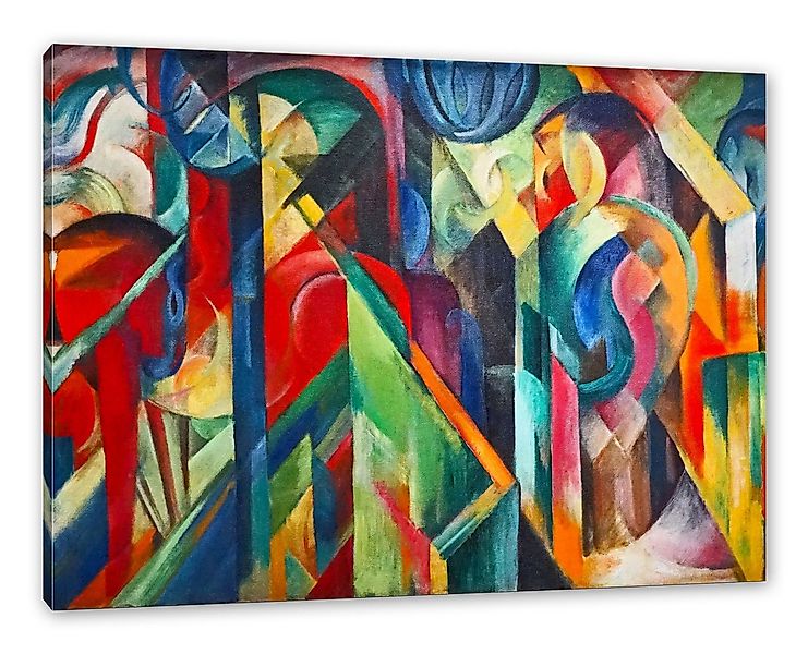 Pixxprint Leinwandbild Franz Marc - Stallungen, Franz Marc - Stallungen (1 günstig online kaufen