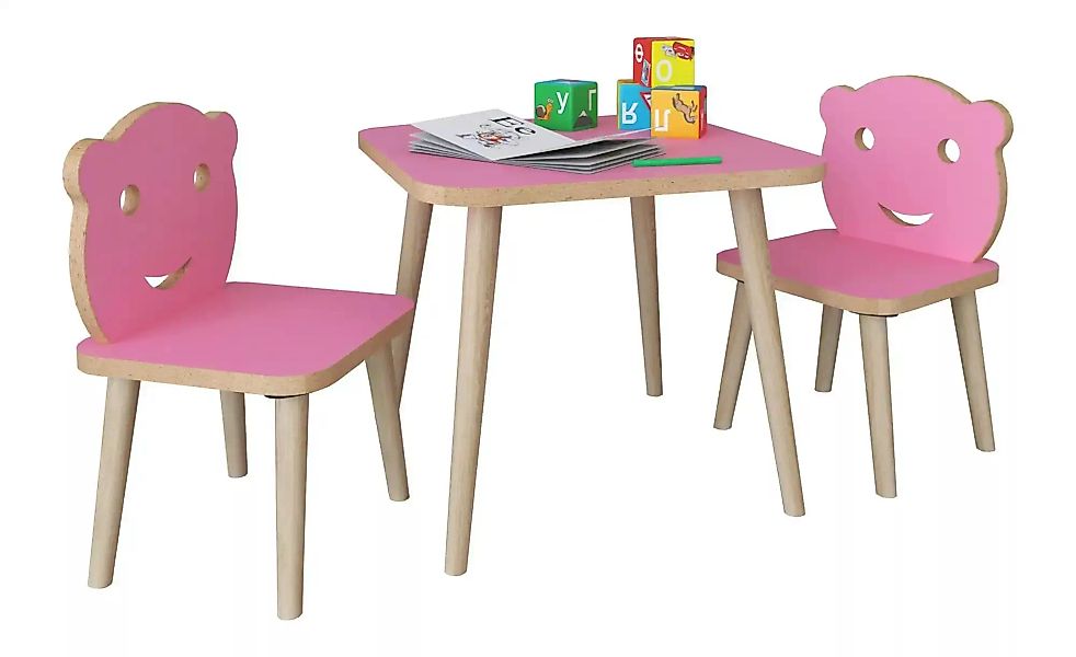 VCM 3-tlg. Sitzgruppe Kinderzimmer Kindermöbel Tisch Stuhl Kinder LiLuLa pi günstig online kaufen