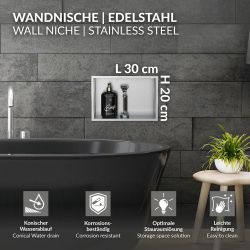 LuxeBath Duschwand Wandnische mit Rahmen aus günstig online kaufen