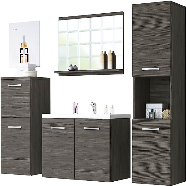 welltime Badmöbel-Set PARLA, (Komplett-Set, 5-St), Waschtisch günstig online kaufen